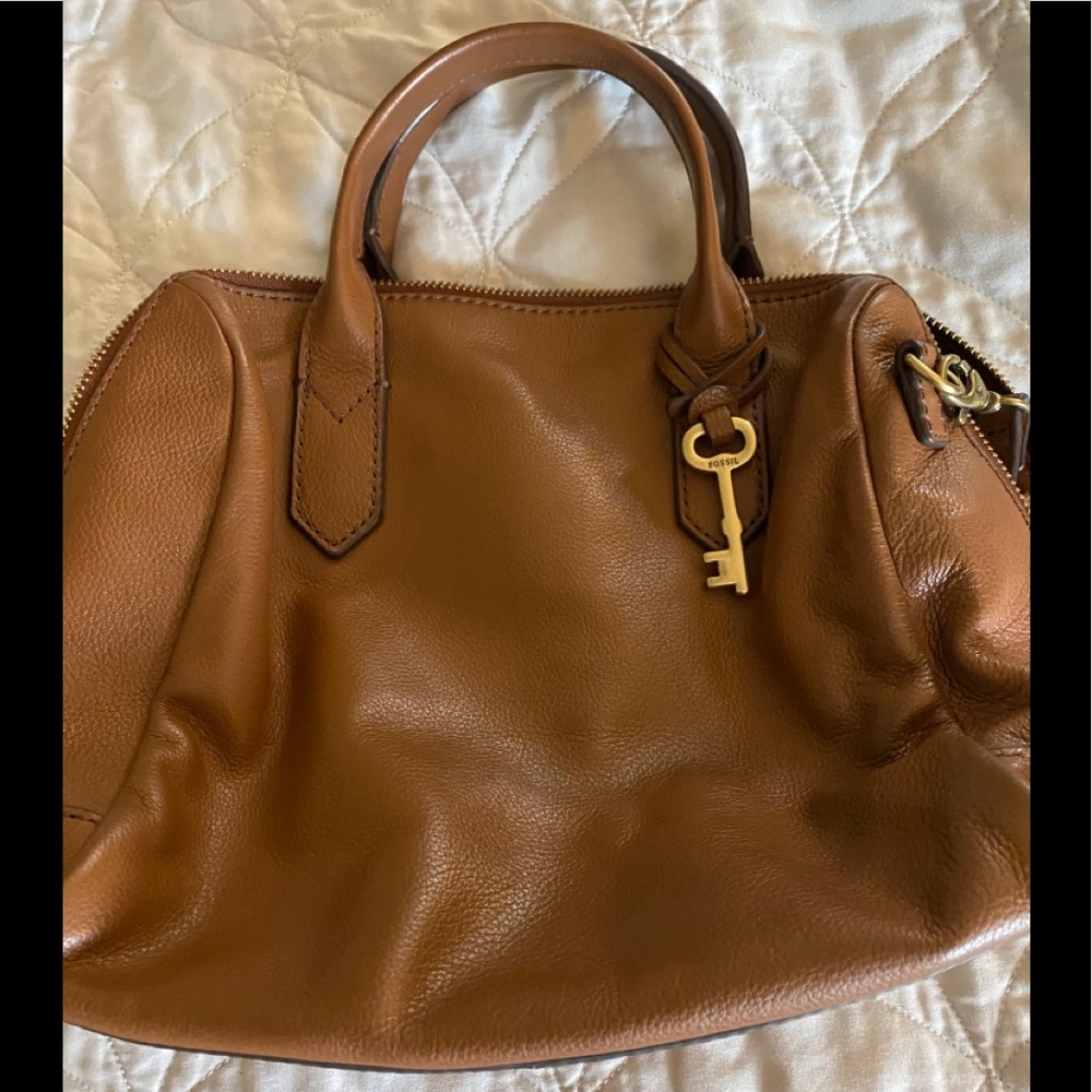 Fossil leather purse wallet combo